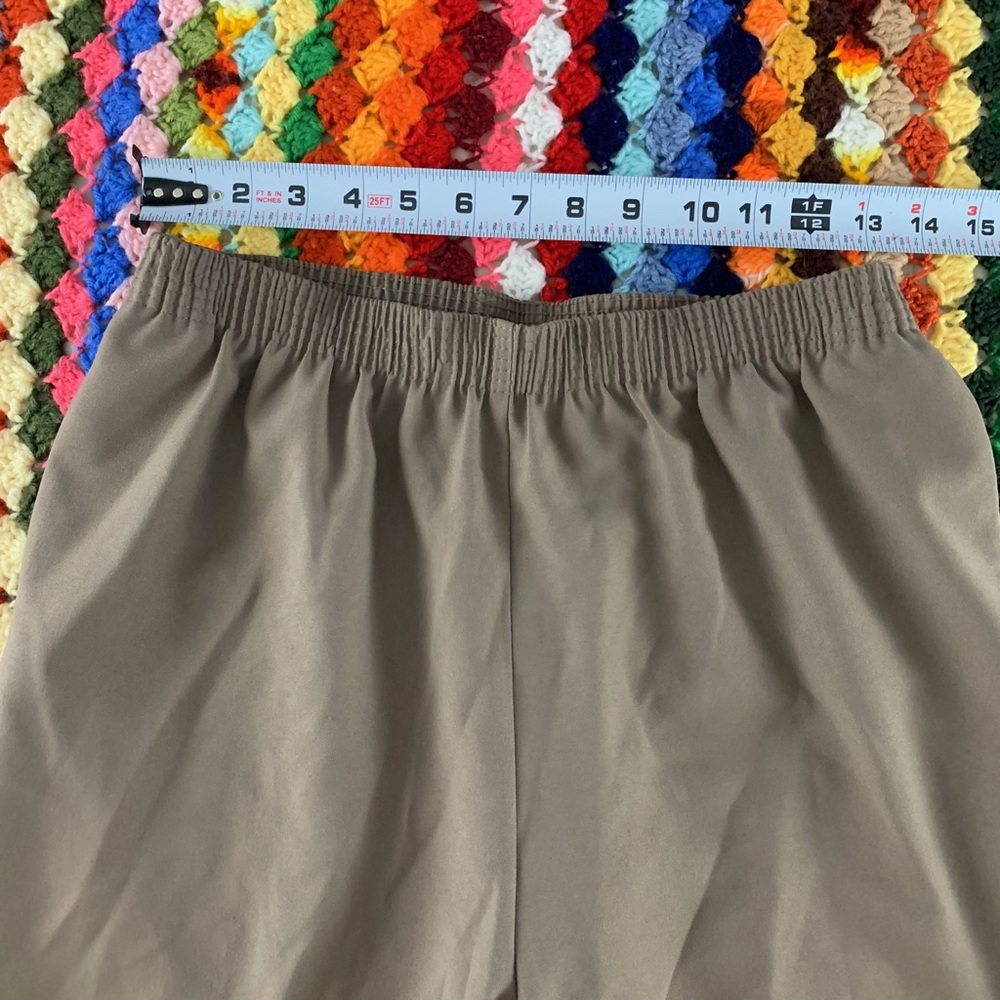 Vintage 90s Union Made Alia Canada Pocket Taupe Elastic High Waist Trous… - Picture 8 of 14